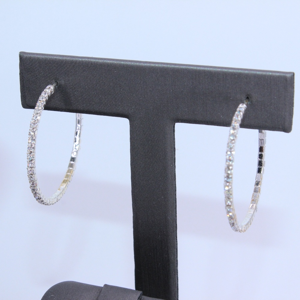 Hoop silver earrings